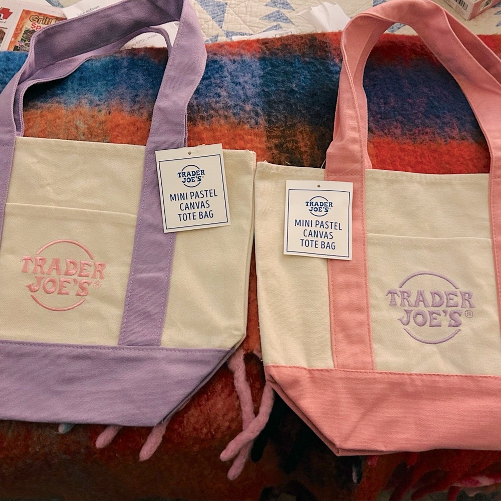 Pink and Lavender Trader Joe’s Mini Totes!